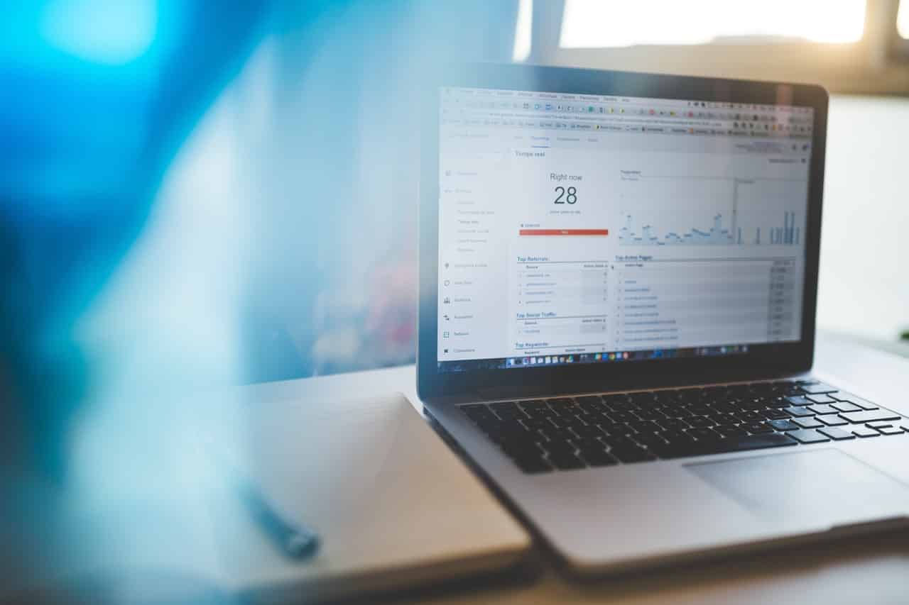 a computer with the key ecommerce metrics