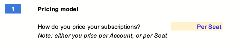 Setting the pricing model