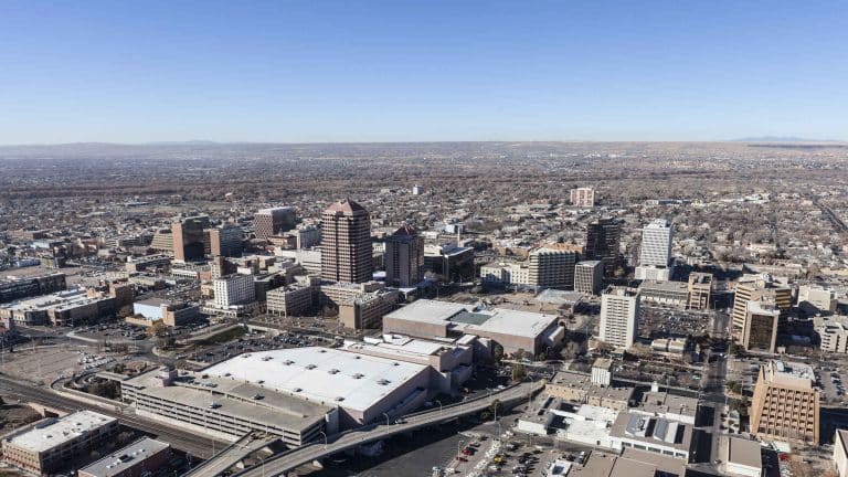 skyline of santa fe, new mexico