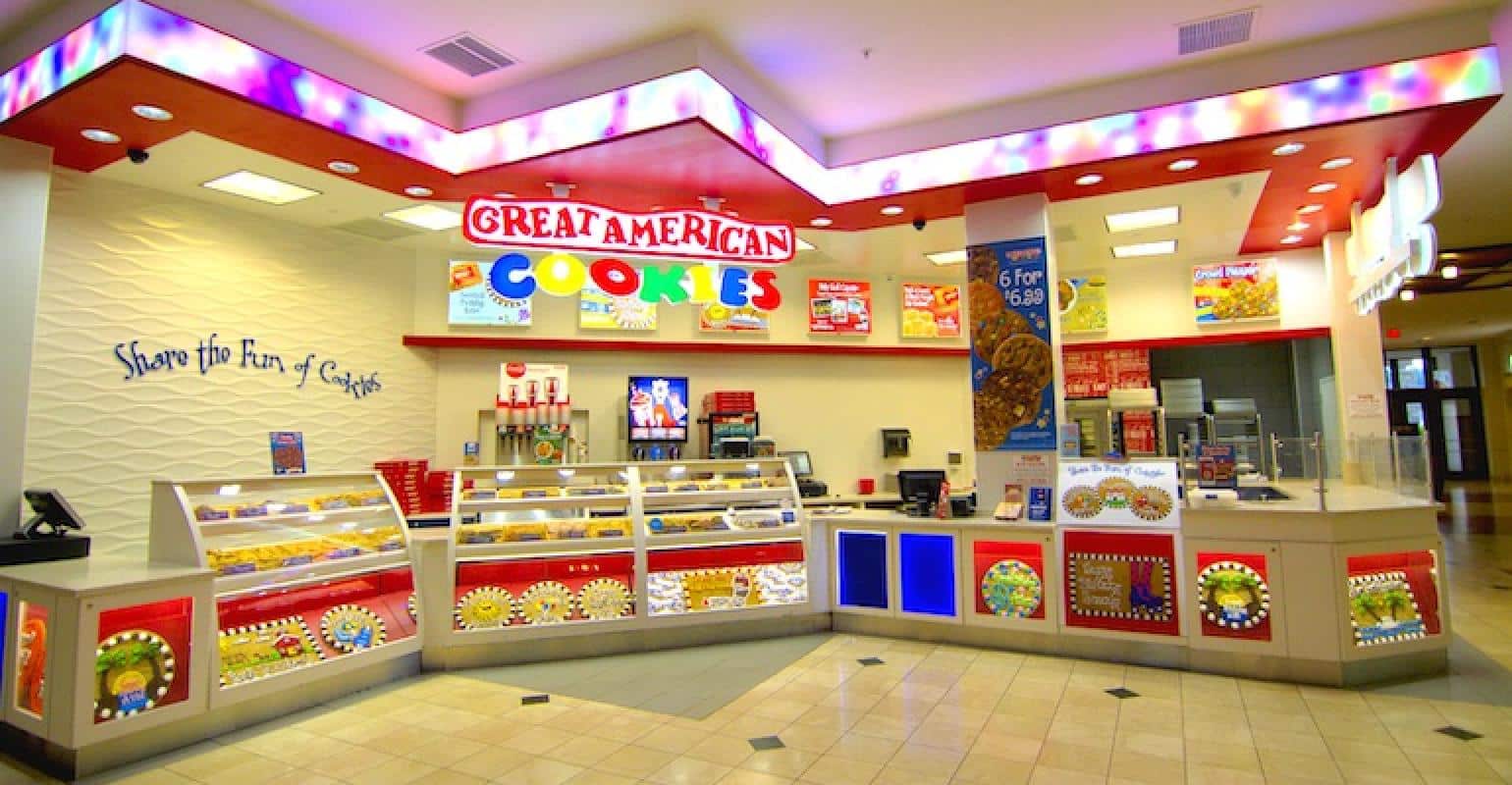 Great American Cookies franchise storefront