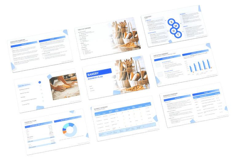 Business plan template for a bakery