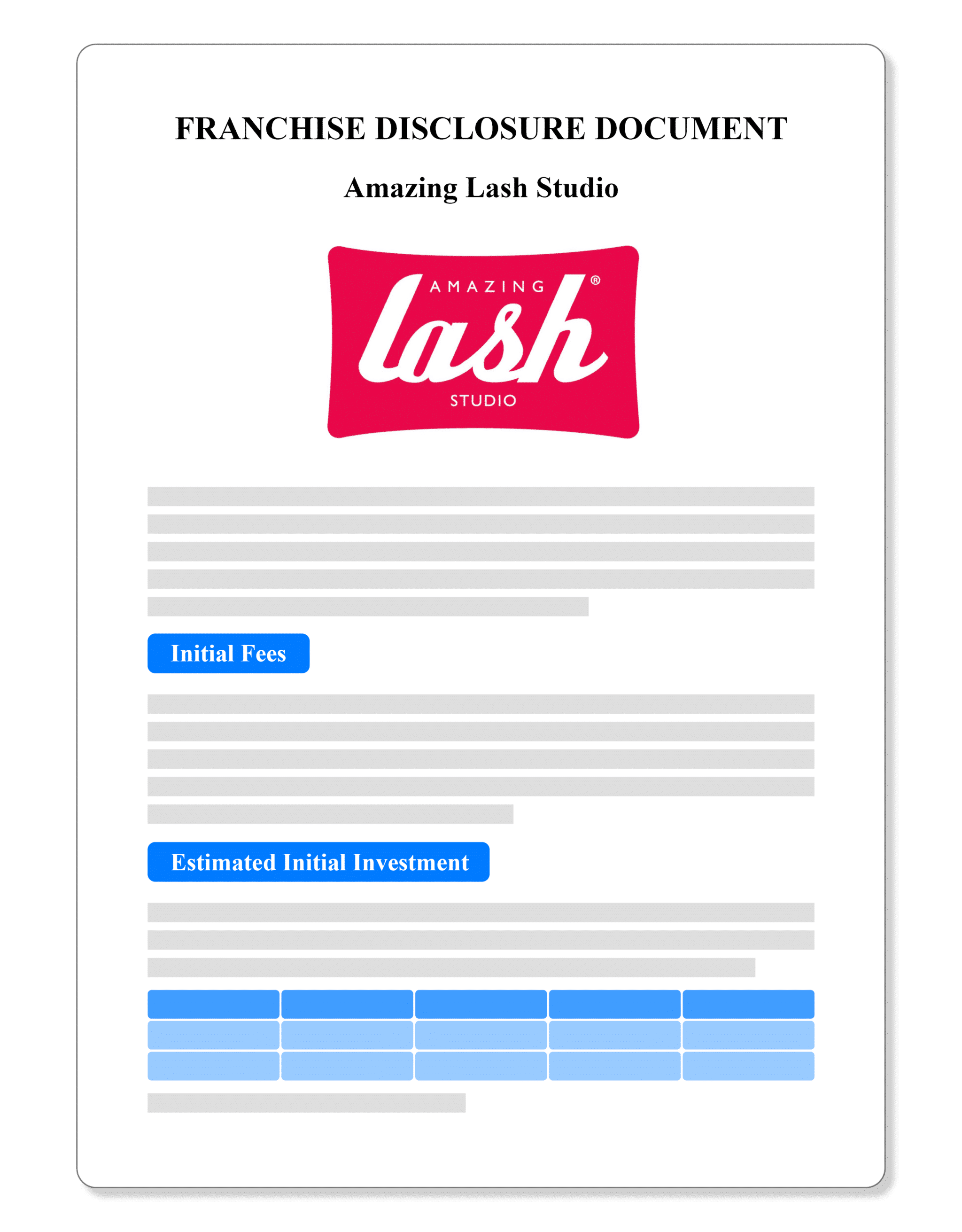Amazing Lash Studio Franchise Disclosure Document