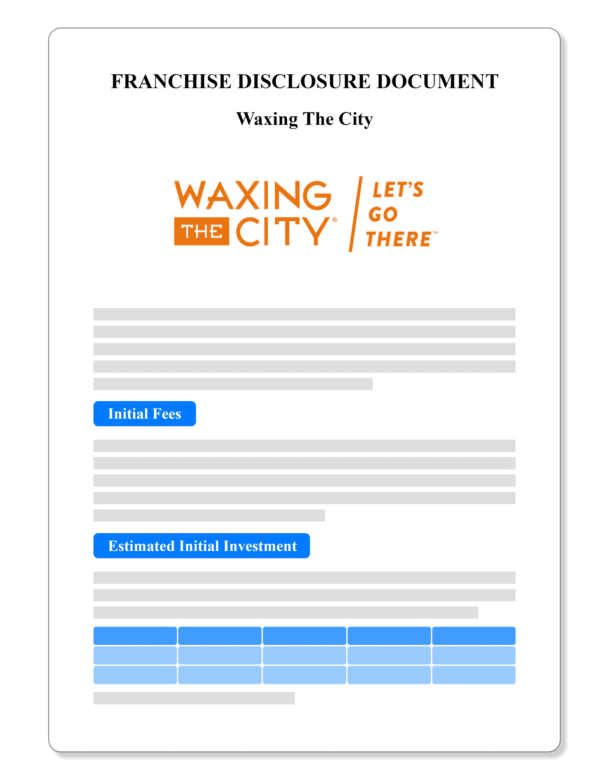 Waxing the City Franchise Disclosure Document
