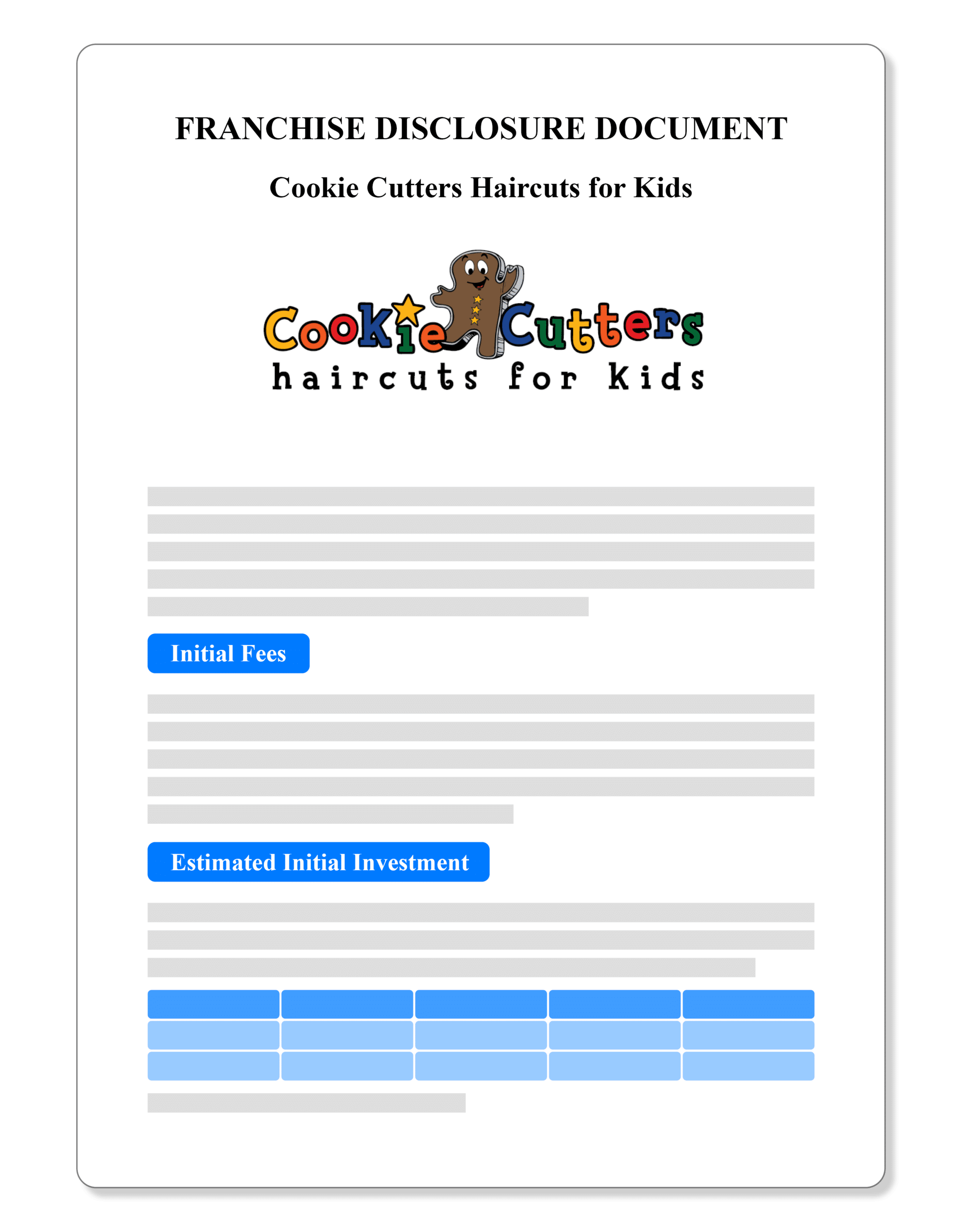 Cookie Cutters Franchise Disclosure Document