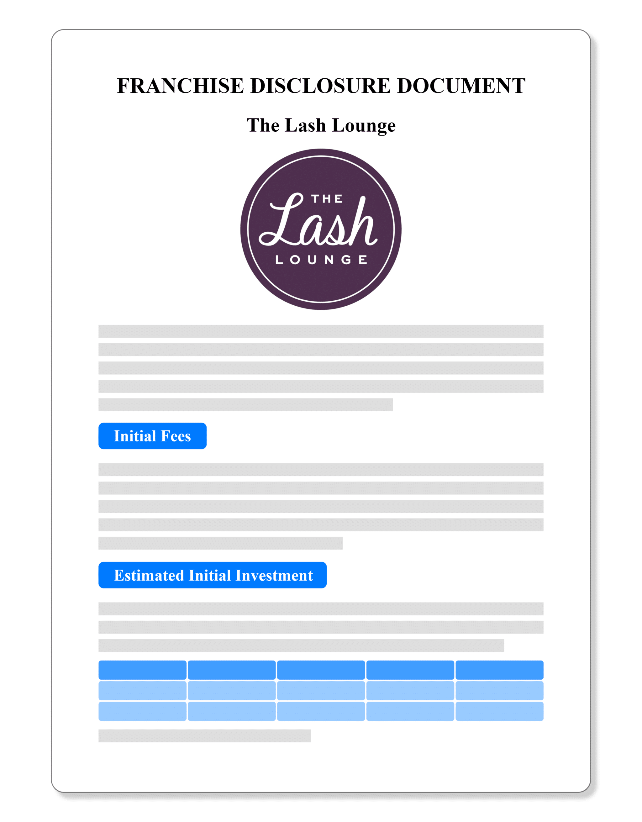 The Lash Lounge Franchise Disclosure Document