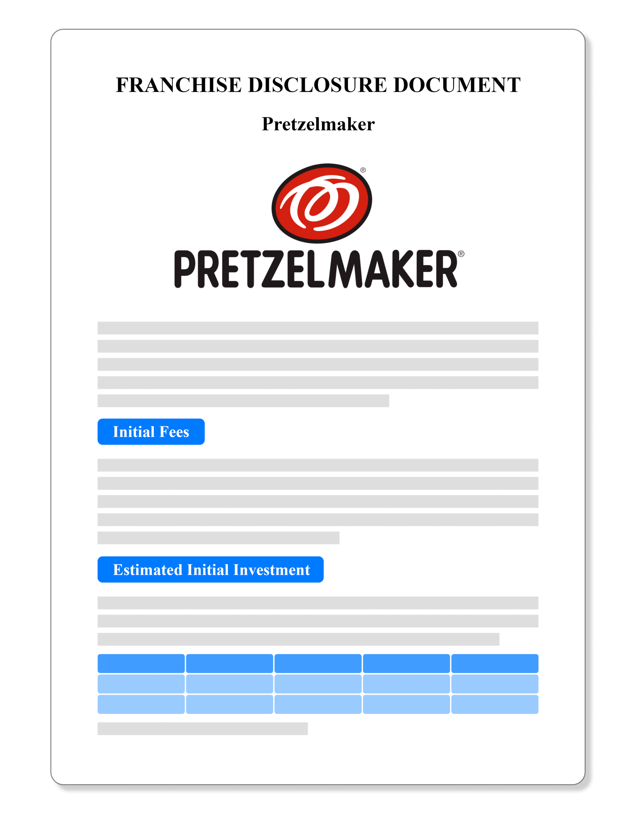 Pretzelmaker Franchise Disclosure Document