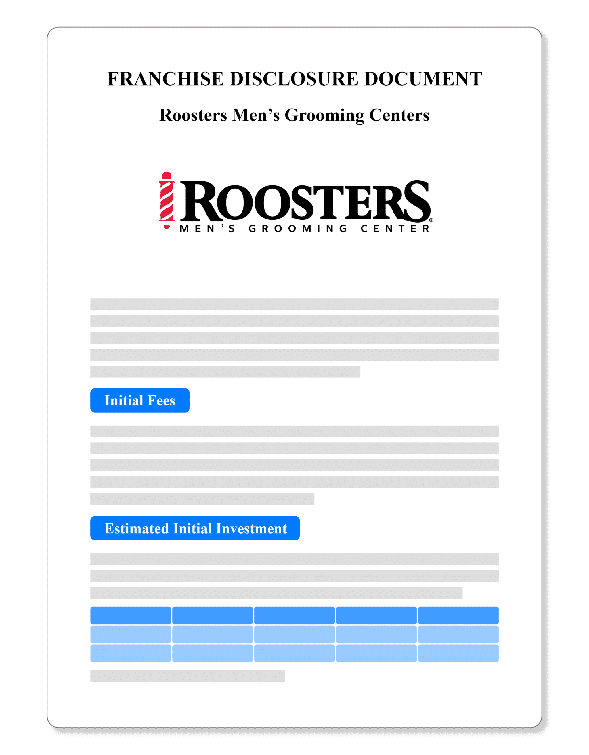 Roosters Franchise Disclosure Document
