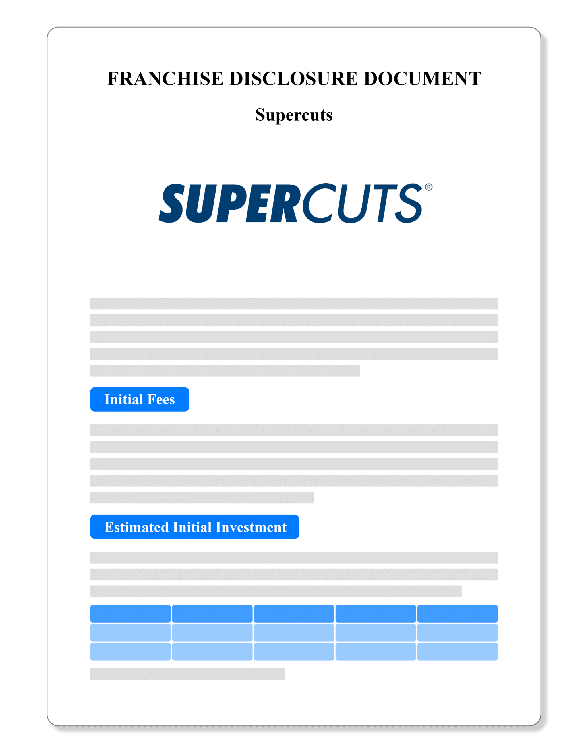 Supercuts Franchise Disclosure Document