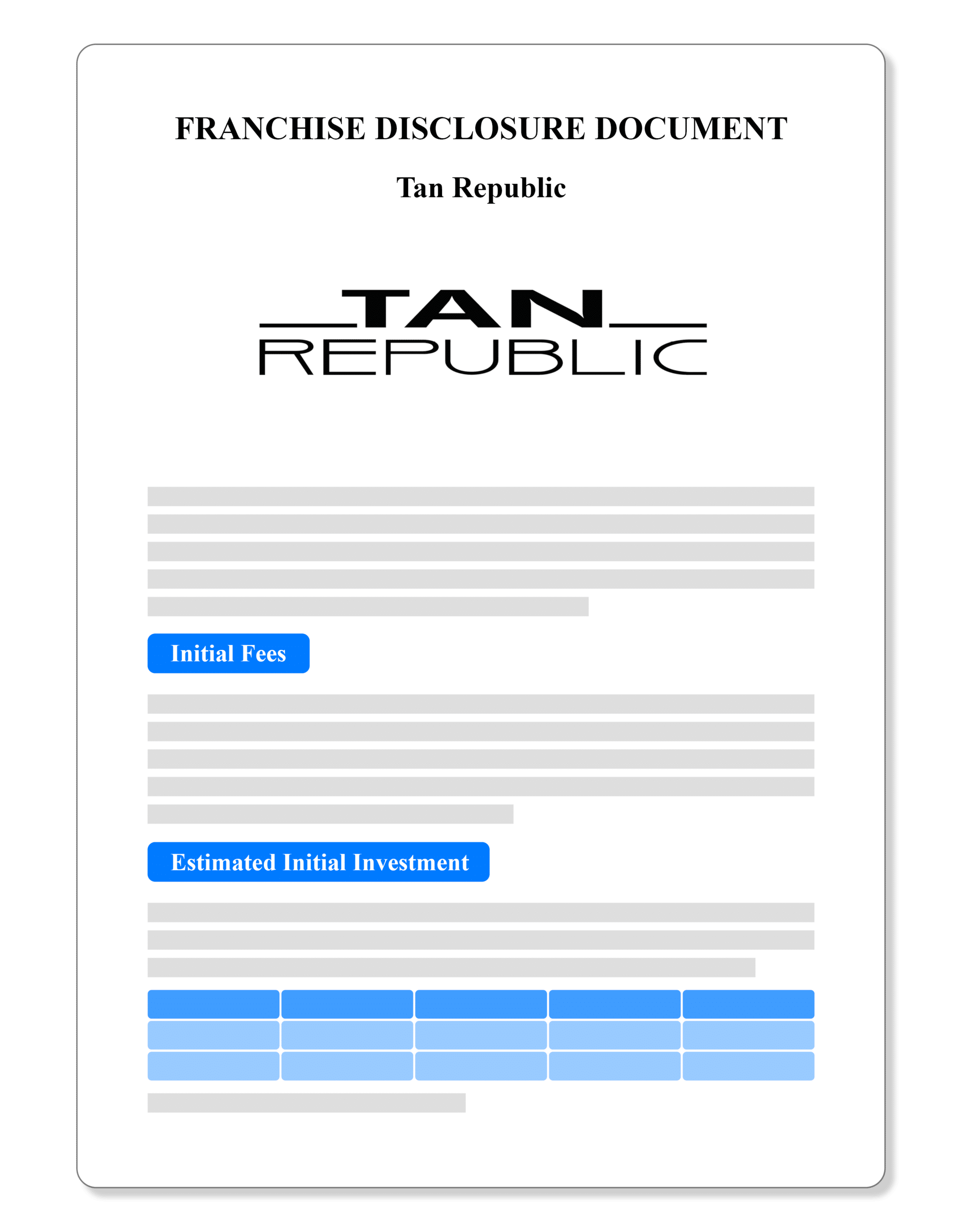 Tan Republic Franchise Disclosure Document