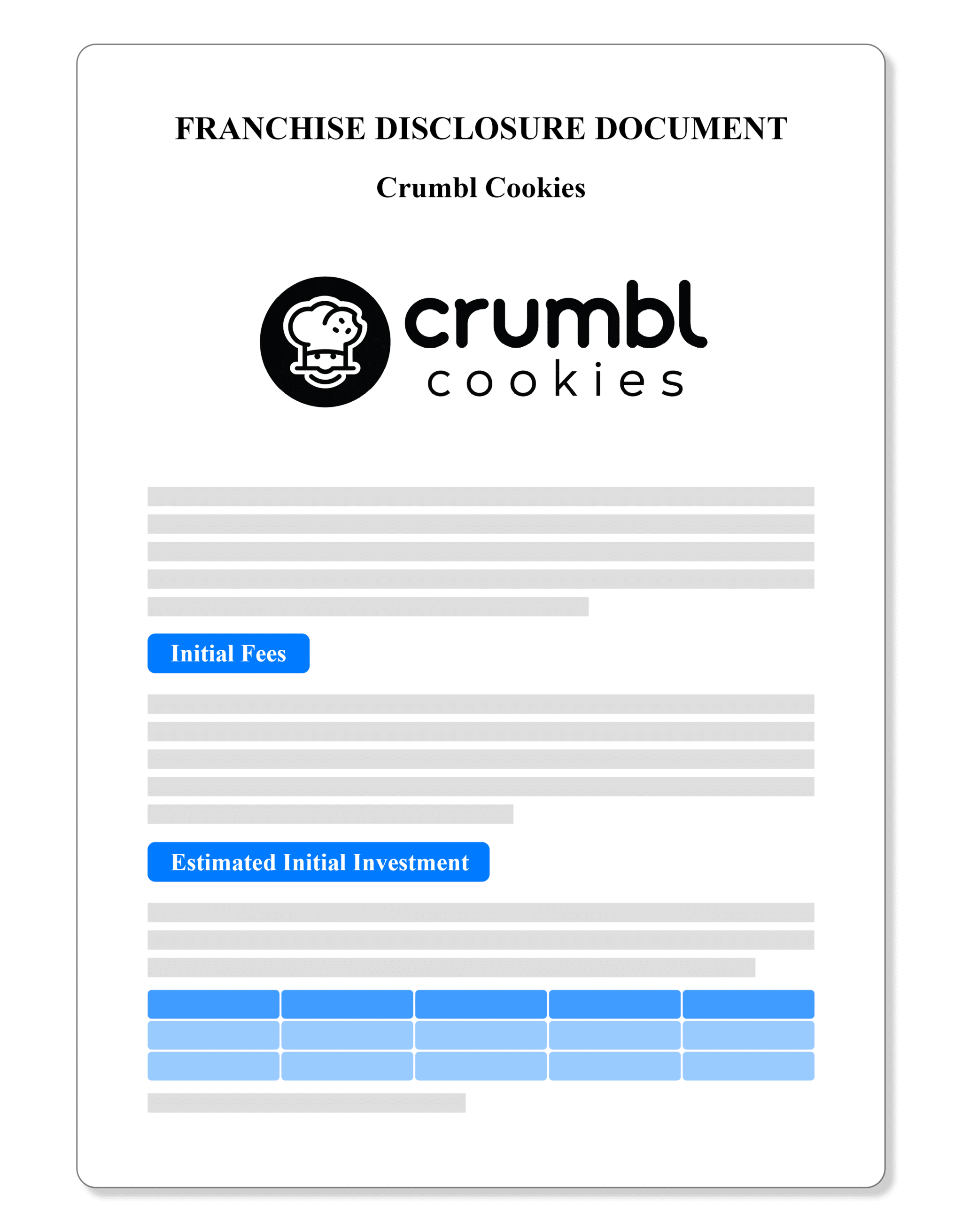 Crumbl Cookie Franchise Disclosure Document