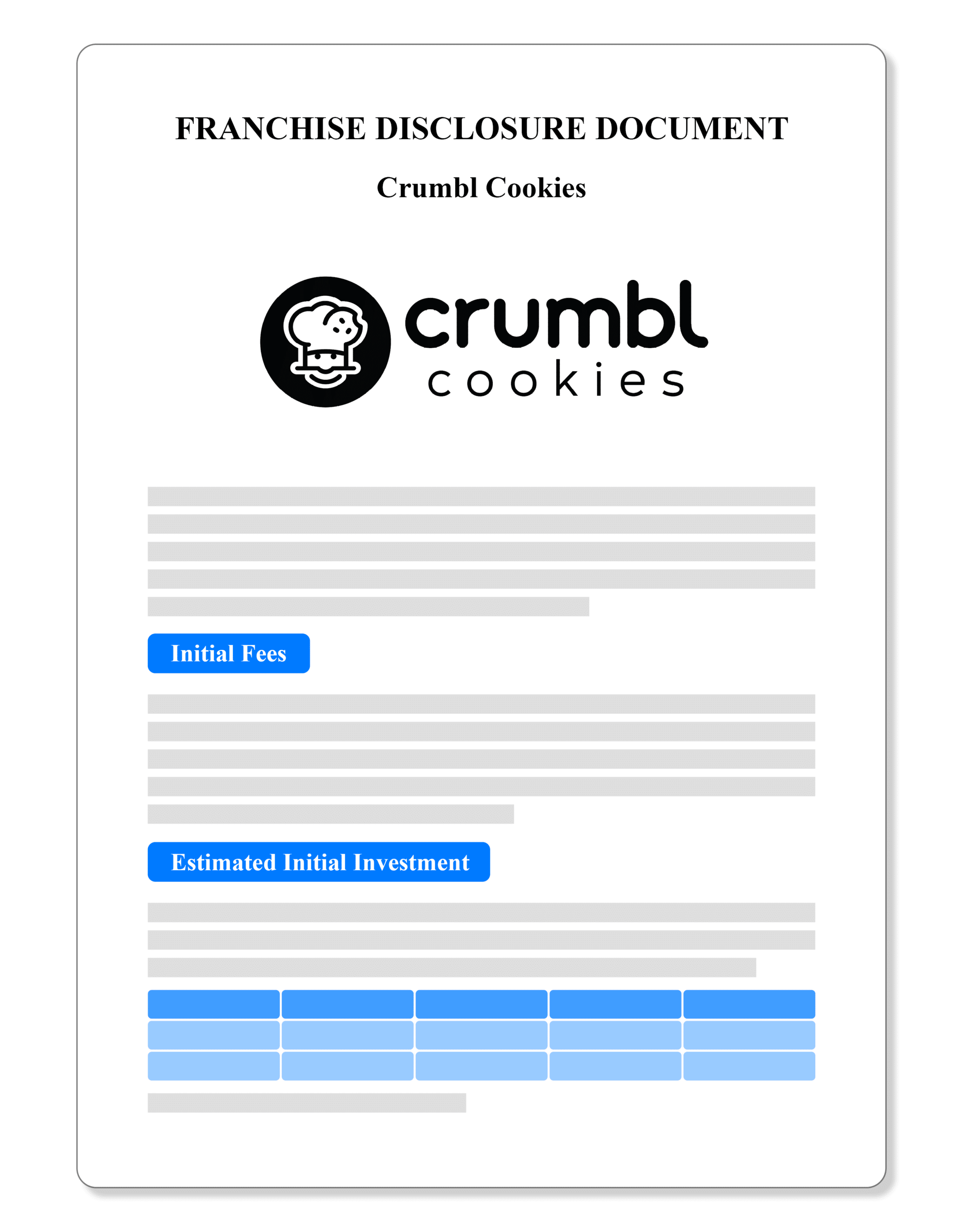 Crumbl Cookies Franchise Disclosure Document 2023