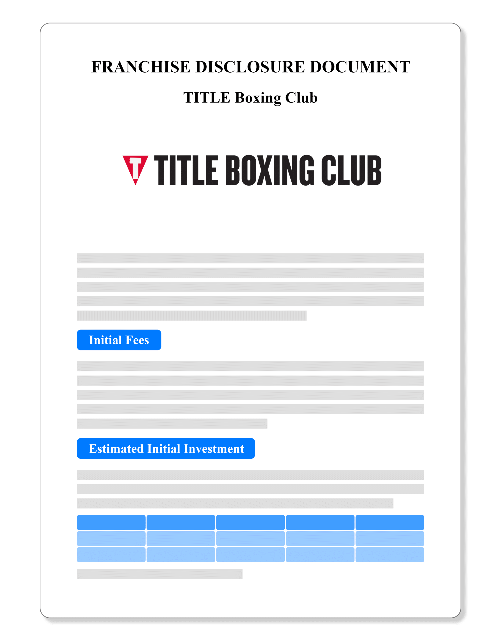 TITLE Boxing Club Franchise Disclosure Document