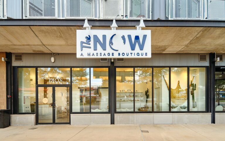 The Now Massage storefront