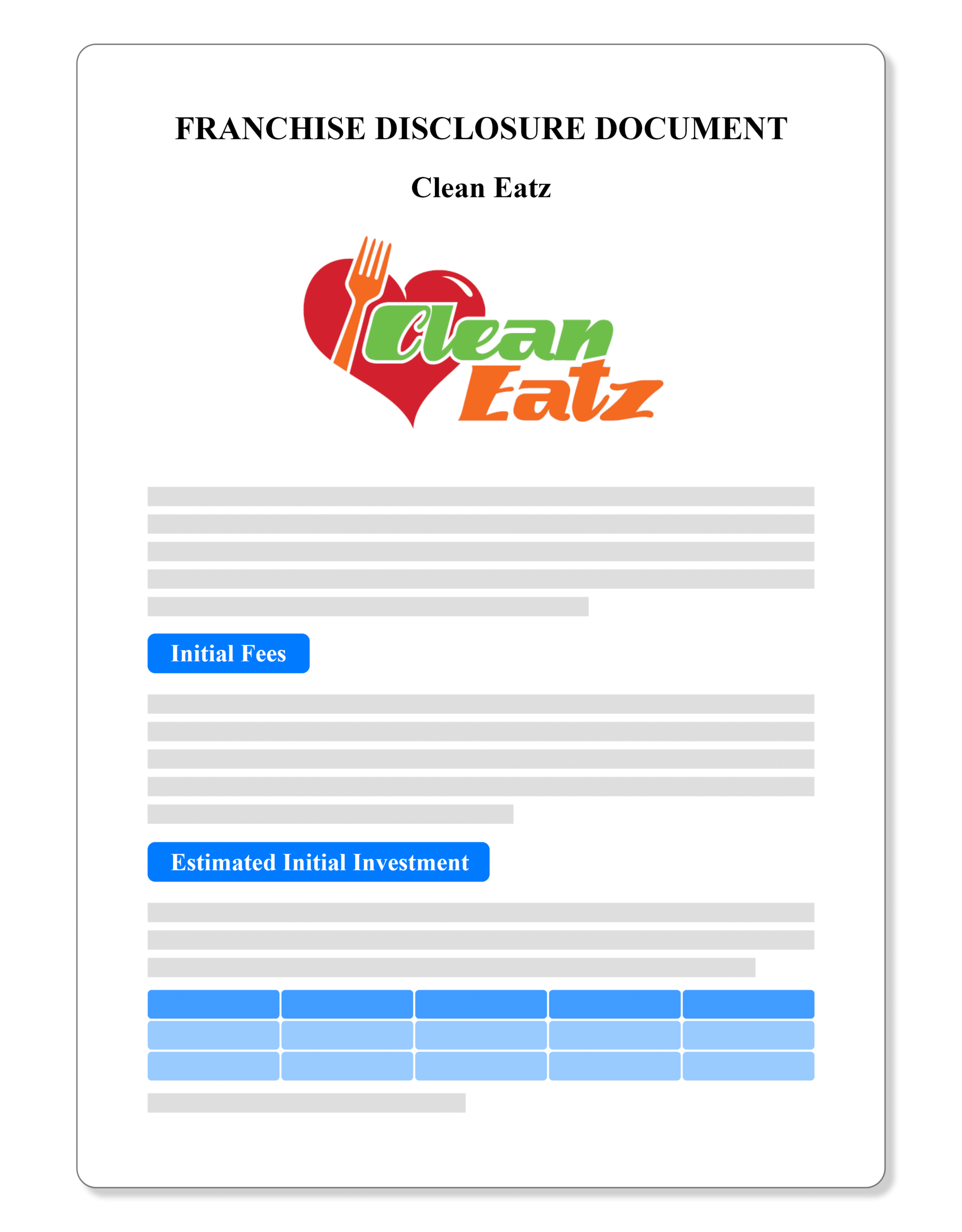 Clean Eatz FDD