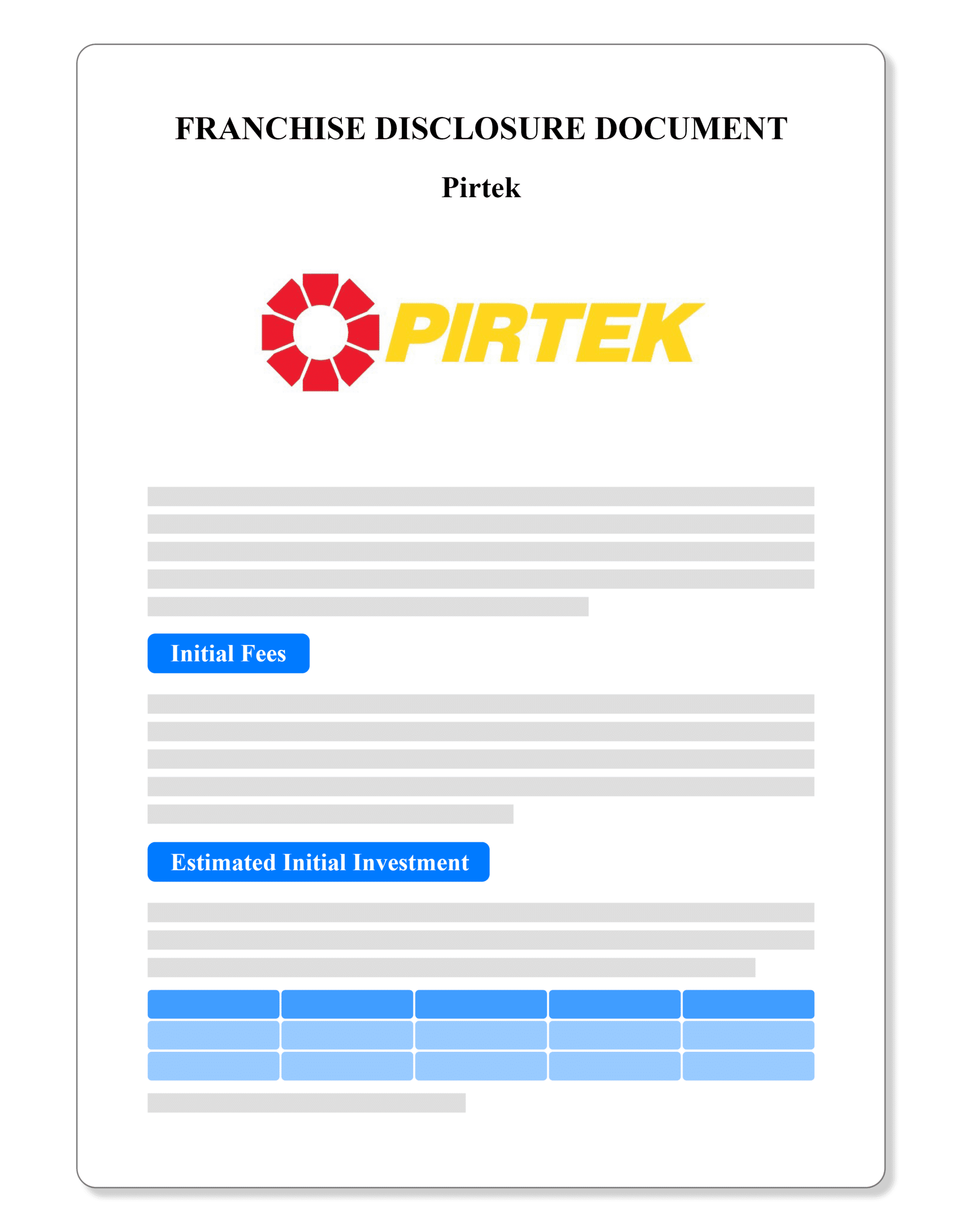 PIRTEK Franchise Disclosure Document