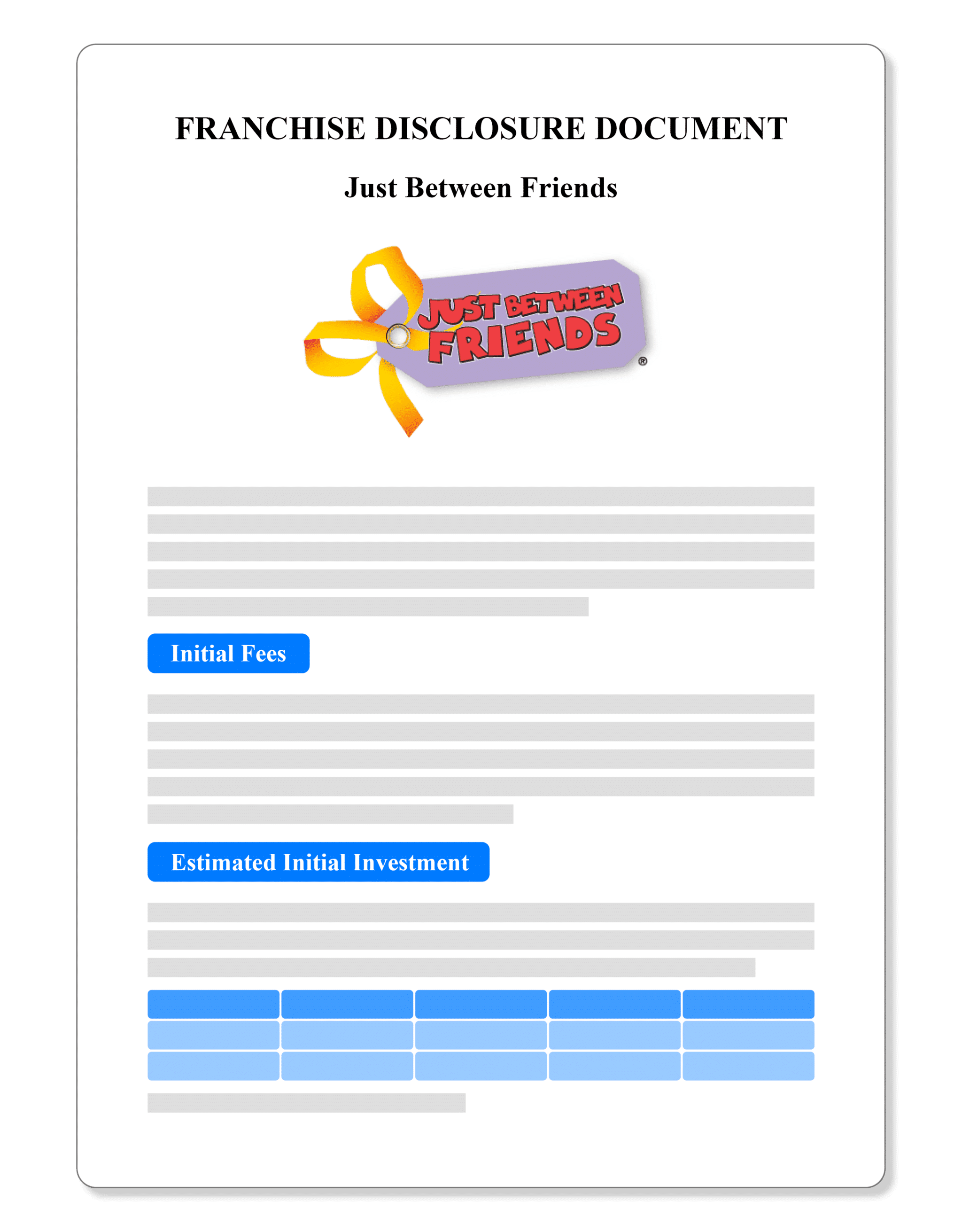Just Between Friends FDD