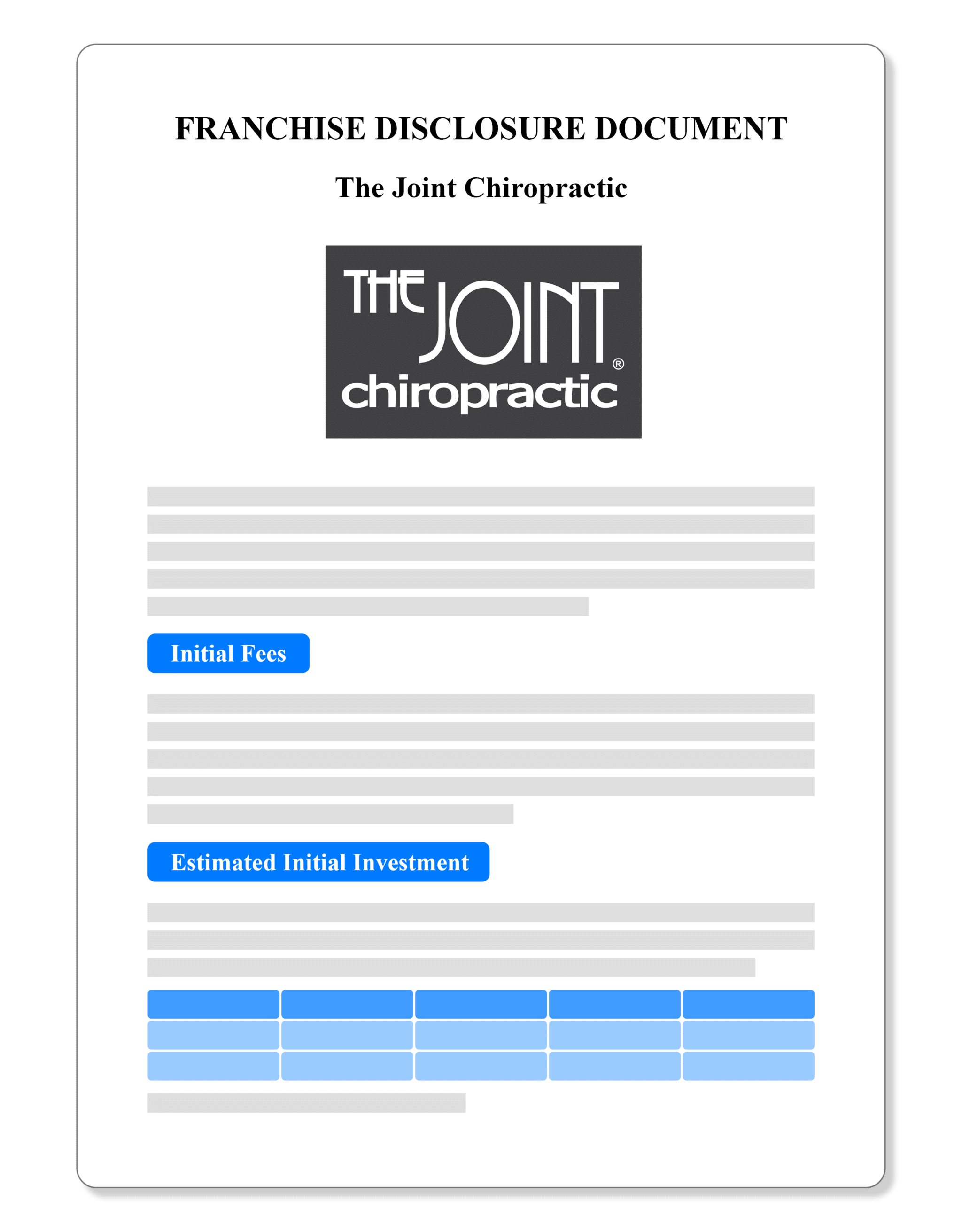 The Joint Chiropractic Franchise Disclosure Document 2023