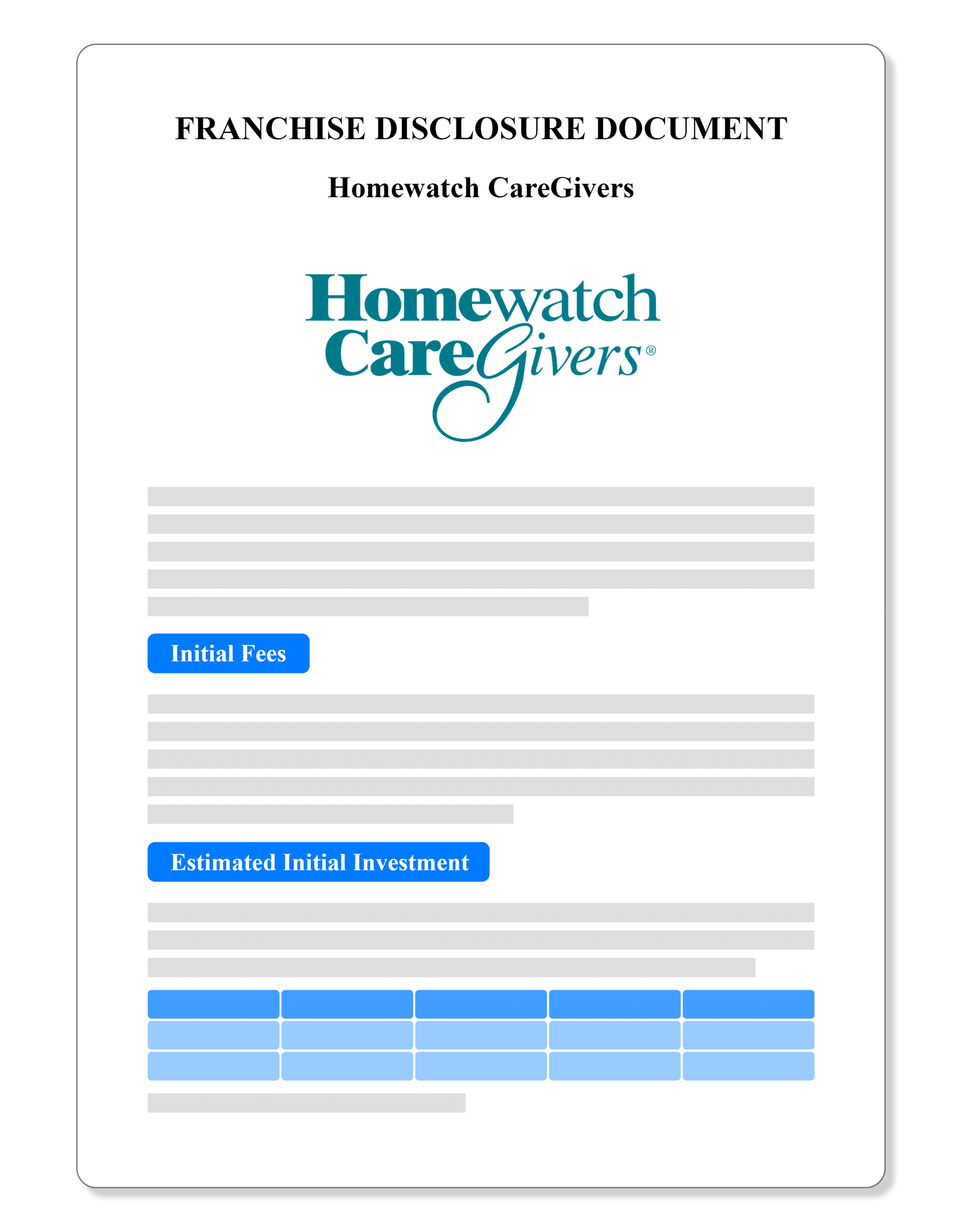 Homewatch CareGivers FDD