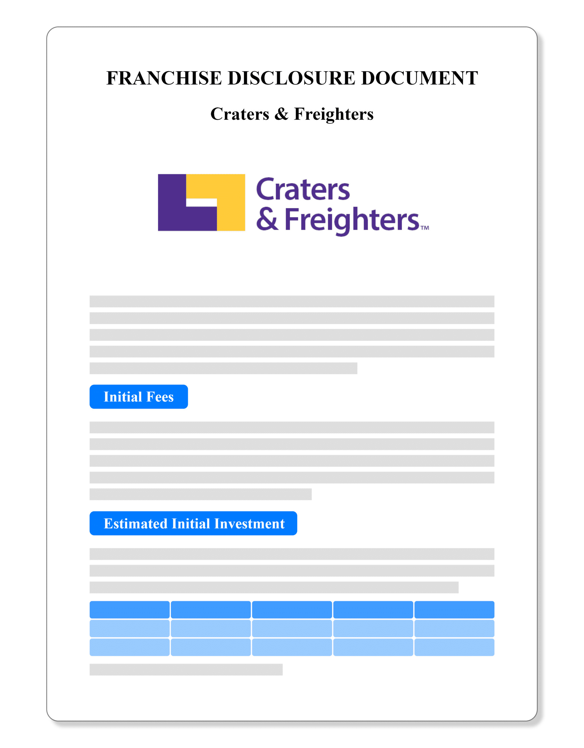 Craters & Freighters FDD