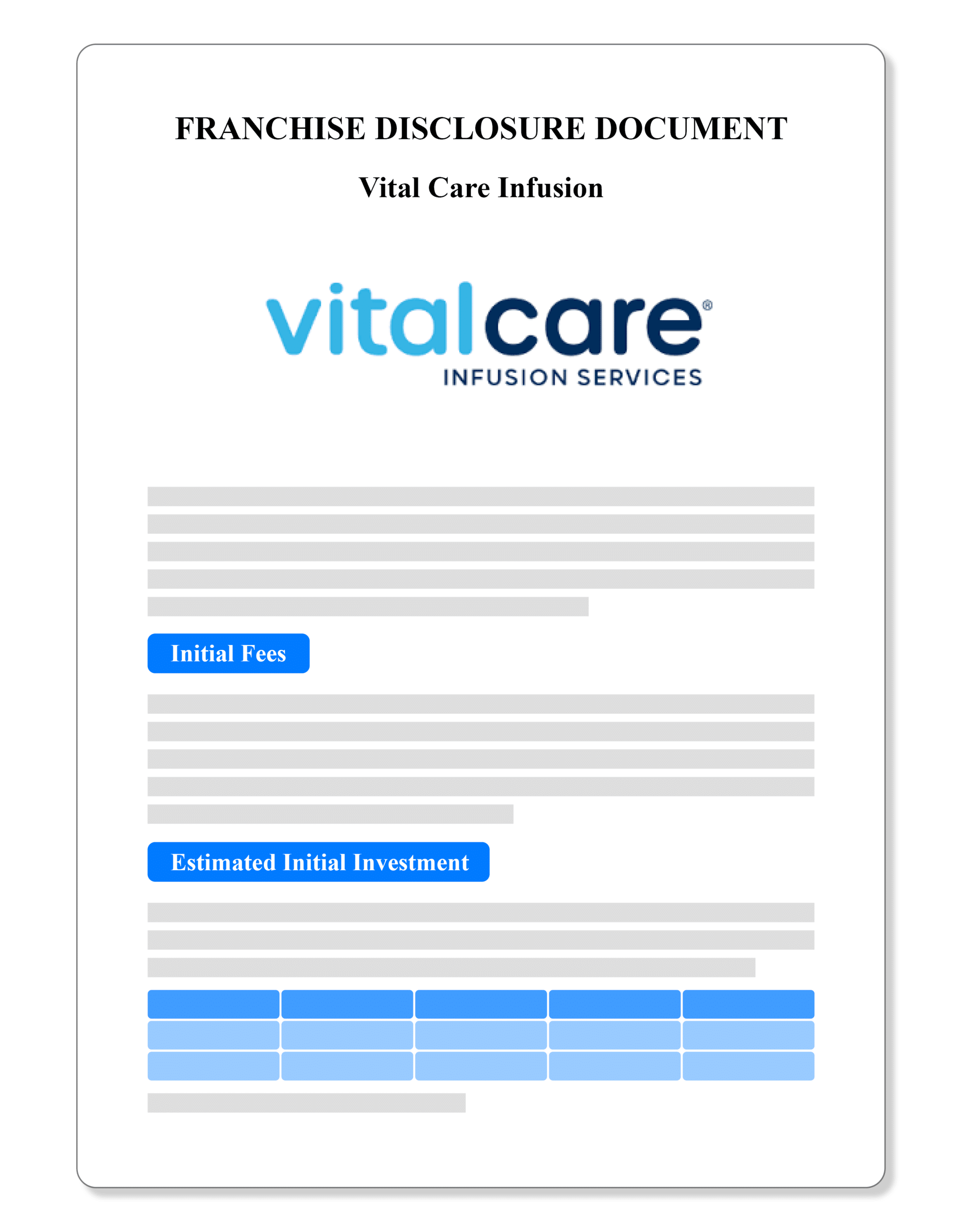 Vital Care Infusion FDD