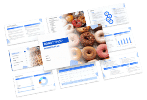 The business plan template of a donut shop