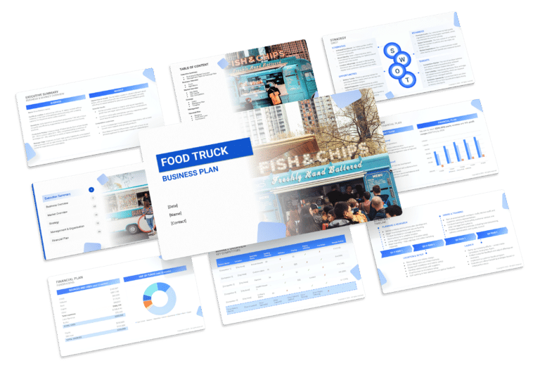 The business plan template of a food truck