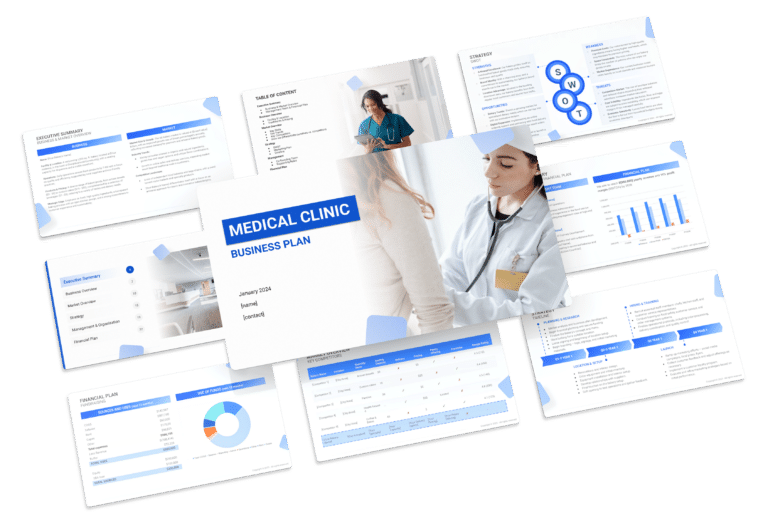 The business plan template for a medical clinic