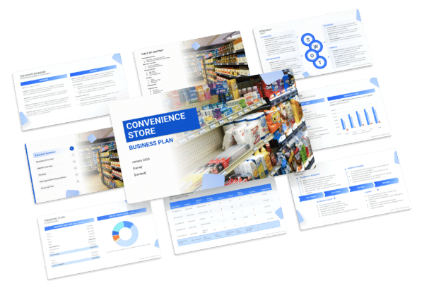 The business plan template for a convenience store