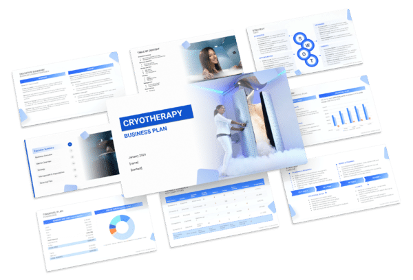The business plan template for a cryotherapy business