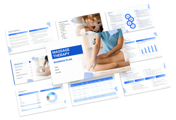 The business plan template of a massage therapy salon