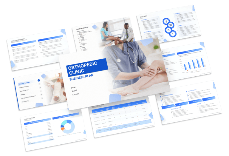 the business plan template for an orthopedic clinic