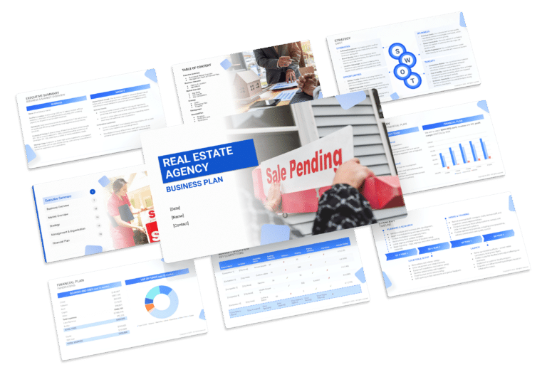 the business plan template for a real estate agency business