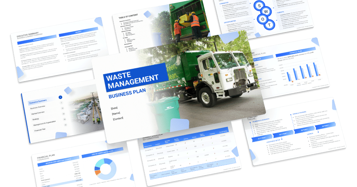 Waste Management Business Plan PDF Example SharpSheets