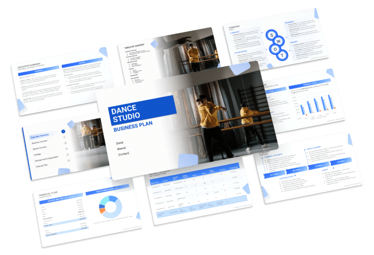 the business plan template for a dance studio
