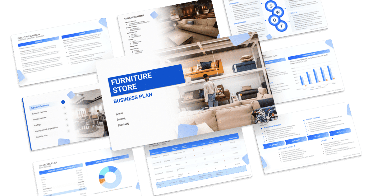 Furniture Store Business Plan PDF Example SharpSheets
