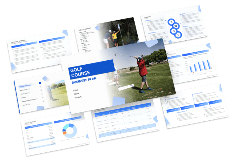 the business plan template for a golf course business