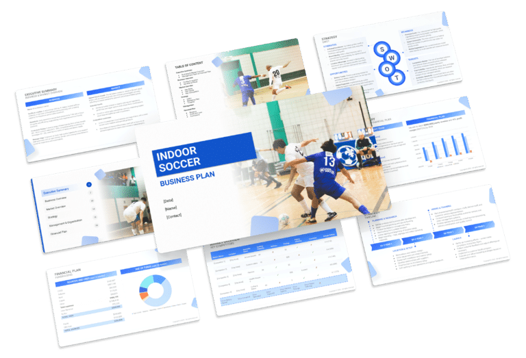 the business plan template for an indoor soccer business