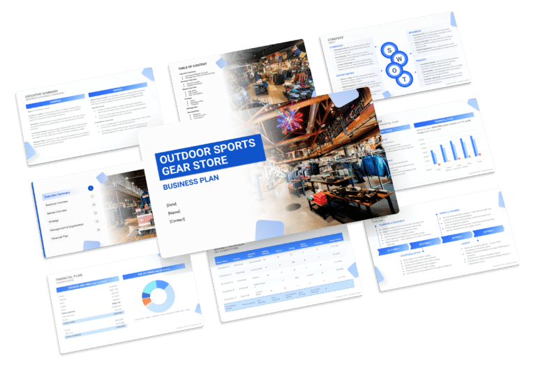 the business plan template for an Outdoor Sports Gear Store
