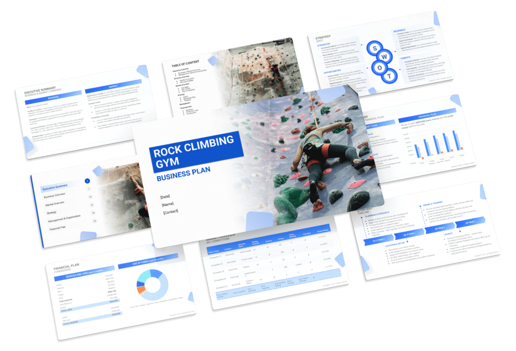 SWOT Analysis for a Rock Climbing Gym (Example) SharpSheets