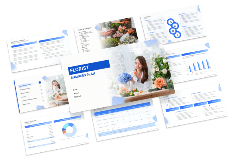 the business plan template for a florist