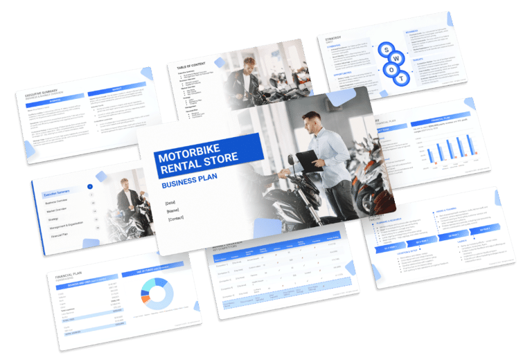 the business plan template for a motorbike rental business