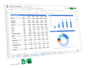 BOOKSTORE financial model template