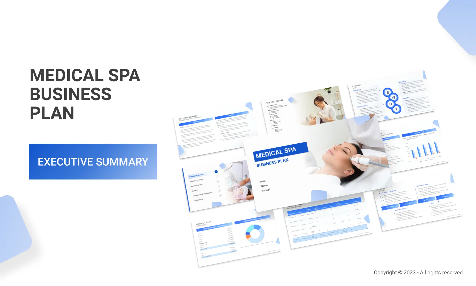 Executive Summary of a Medical Spa Template & Example SharpSheets