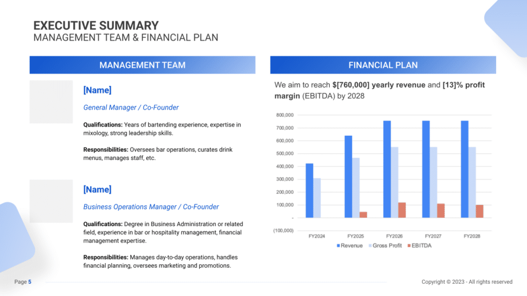 Bar Business Plan executive summary2