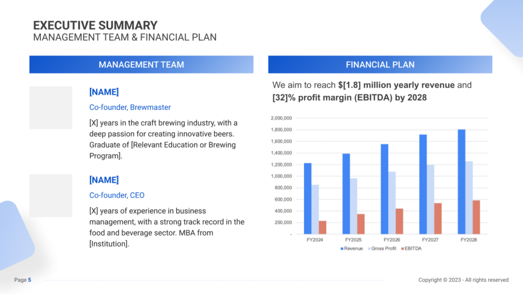 Brewery Business Plan executive summary2
