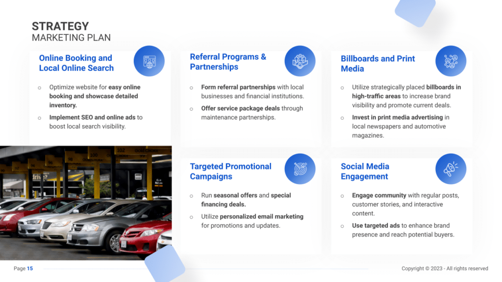 Car Dealership Business Plan marketing plan