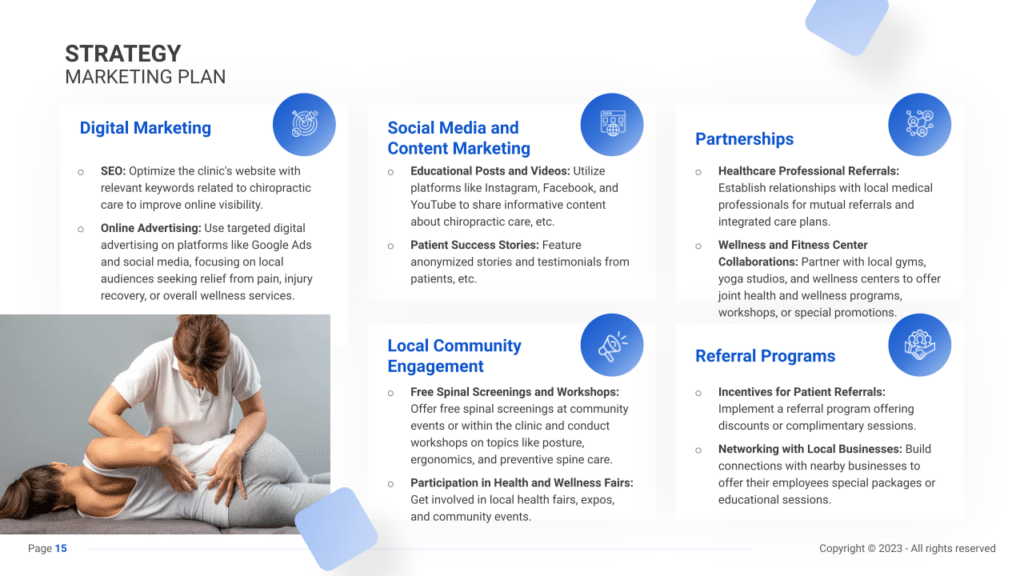 Chiropractic Clinic Business Plan marketing plan
