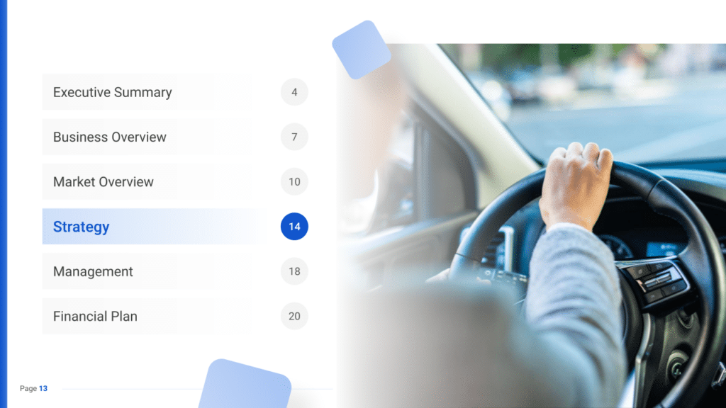 Driving School Business Plan strategy