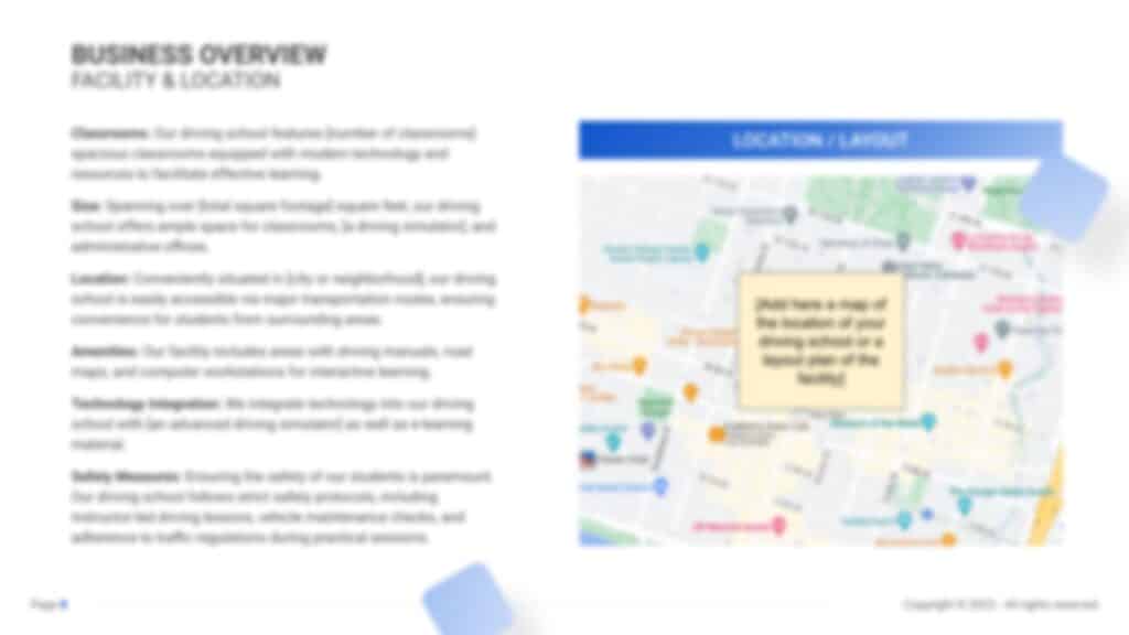 Driving School Business Plan PDF Example school and location