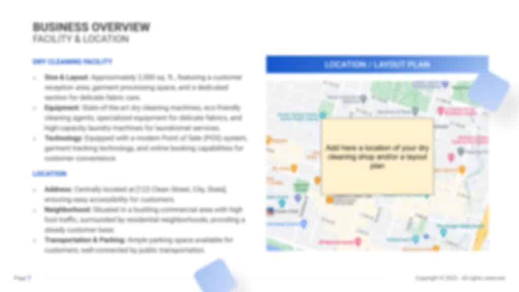 Business Plan Dry Cleaning Facility